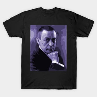 Sergei Rachmaninoff Vector Art Portrait T-Shirt